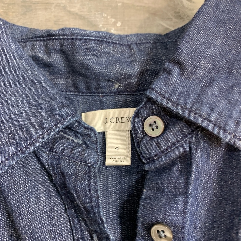 J Crew Keeper Chambray Button Down Denim Top - image 3